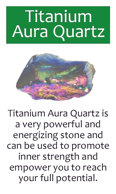 Rainbow Titanium Aura Quartz Crystal Stone Chakra Healing in Display Gift Box
