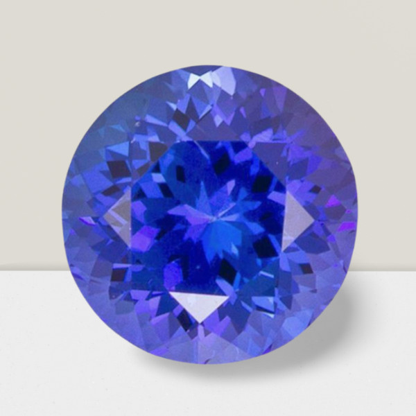 Tanzanite Round Cut Gemstone 5 Cts – 12 mm Flawless Loose Gem