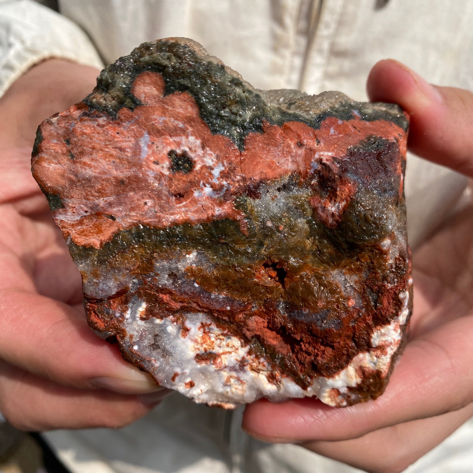 0.8lb Raw Natural colourful ocean jasper quartz crystal rough mineral specimen