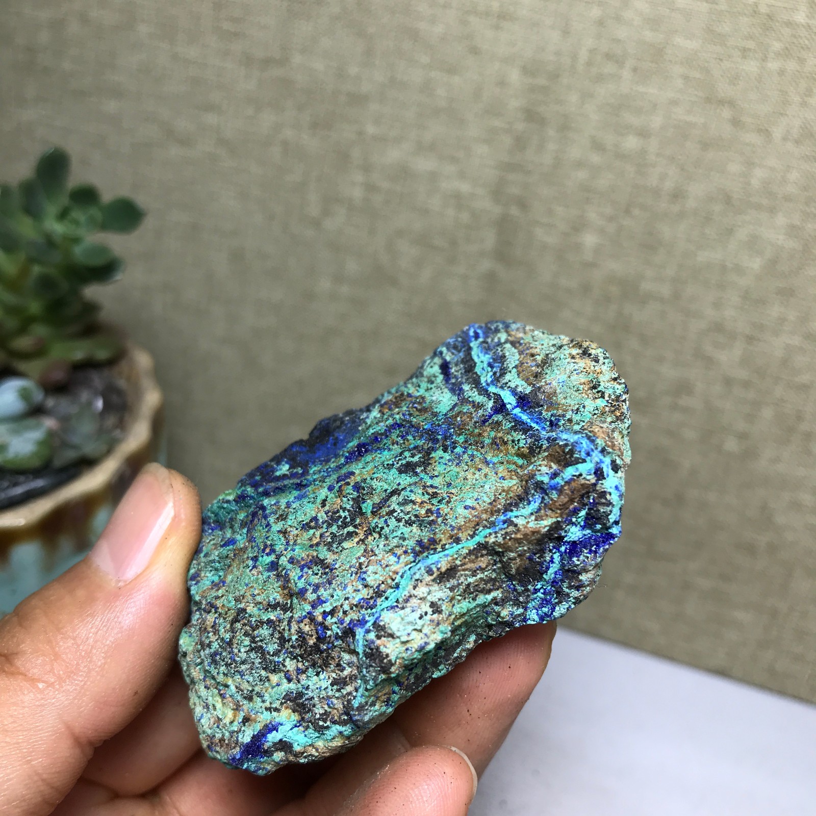 69g Natural Azurite Malachite gemstone Rough original Crystal Specimen A5183