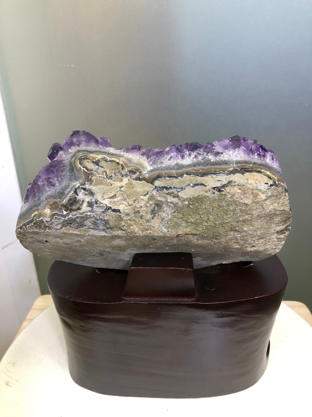 10LB Natural Uruguayan mineral amethyst cluster ornament