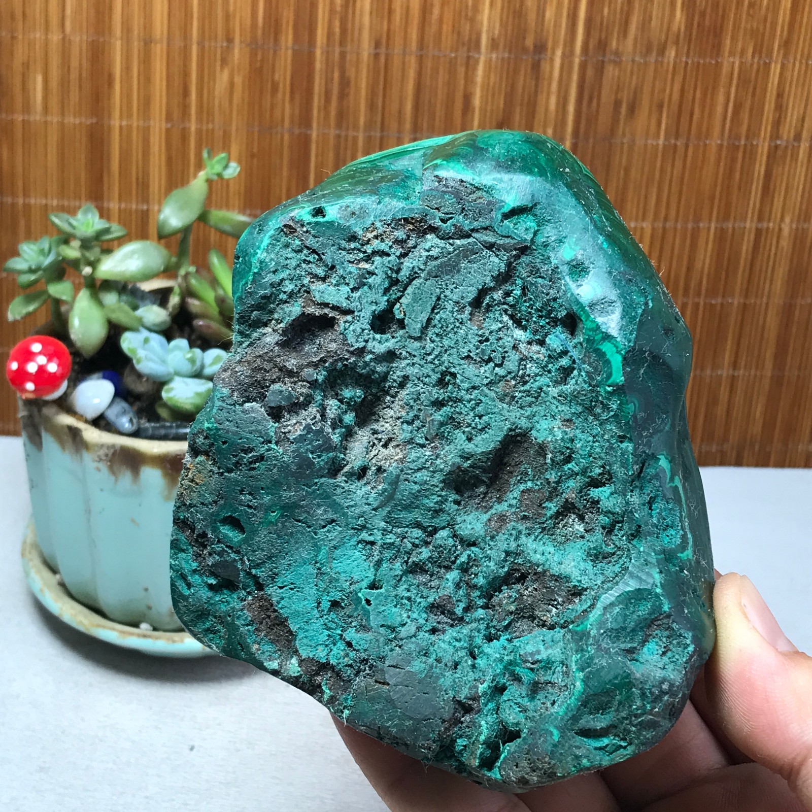 886g Natural Malachite Rough/Polish original mineral Crystal Specimen A5519