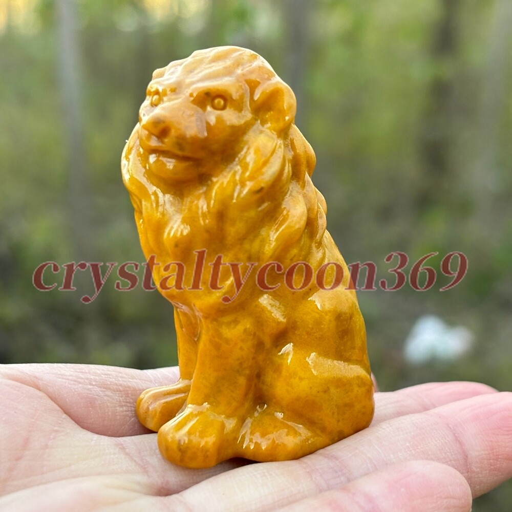 2″ Natural Quartz Crystal Lion Skull Hand Carved Quartz Crystal Reiki Animal 1pc