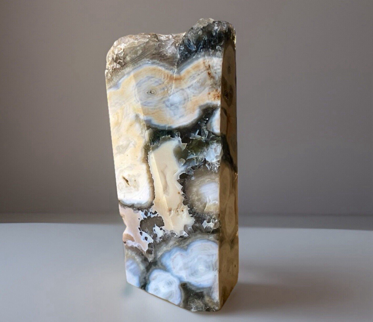 Rare Madagascar 8th Vein Ocean Jasper Freeform -Natural Orbicular Jasper Crystal