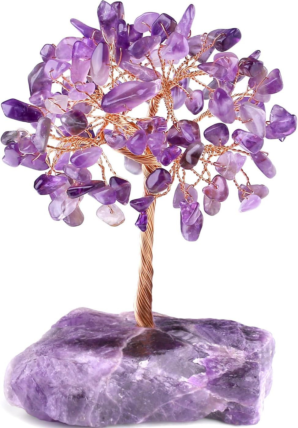 Amethyst Crystal Tree Crystals Healing Stones Reiki Natural Crystals Base Copper