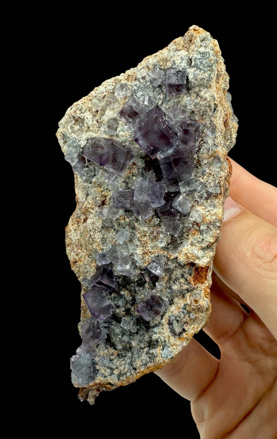Purple Fluorite Crystals : Soureza Mine . Legrena Valley . Attica , Greece 🇬🇷