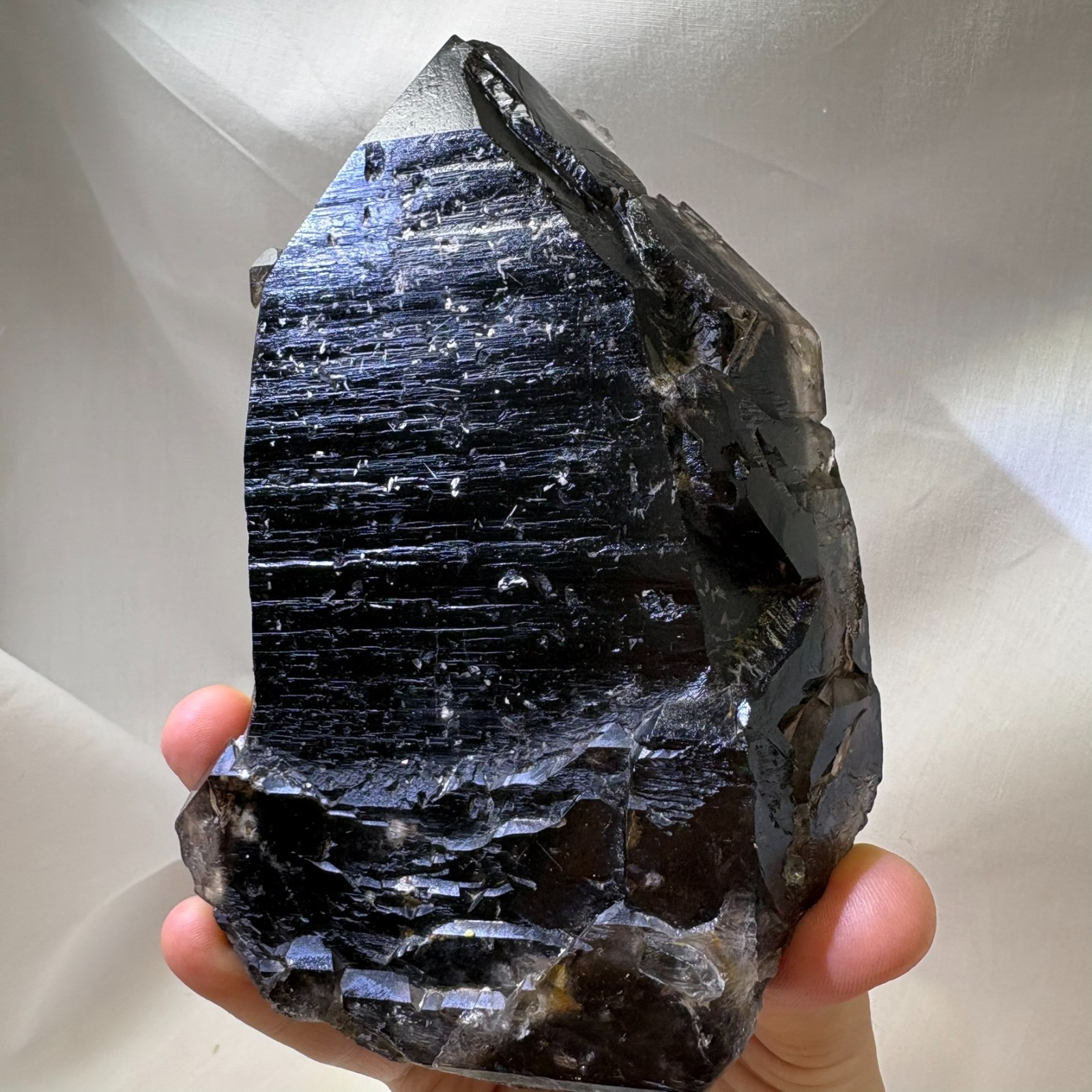 Natural Elestial Smoky Quartz Crystal Raw Mineral Specimen Protection Reiki Heal