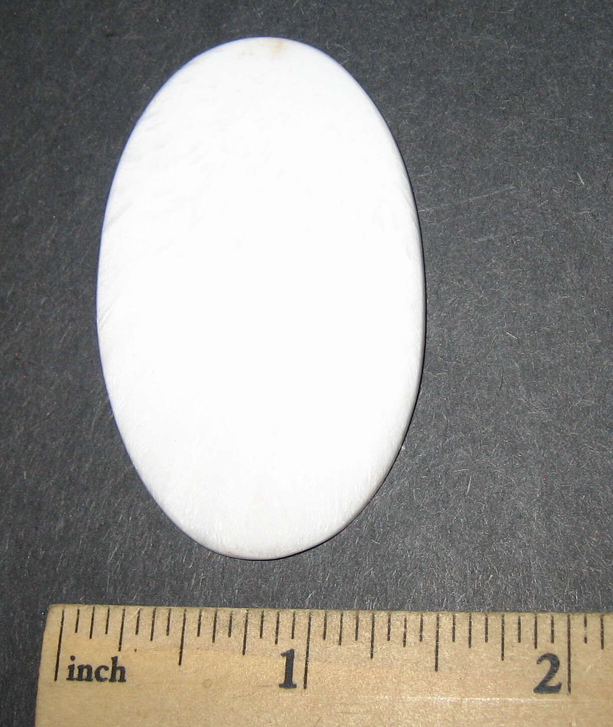58x36mm POLISHED NATURAL SCOLECITE CRYSTAL STONE OVAL CABOCHON INDIA ~ 15.2g *2