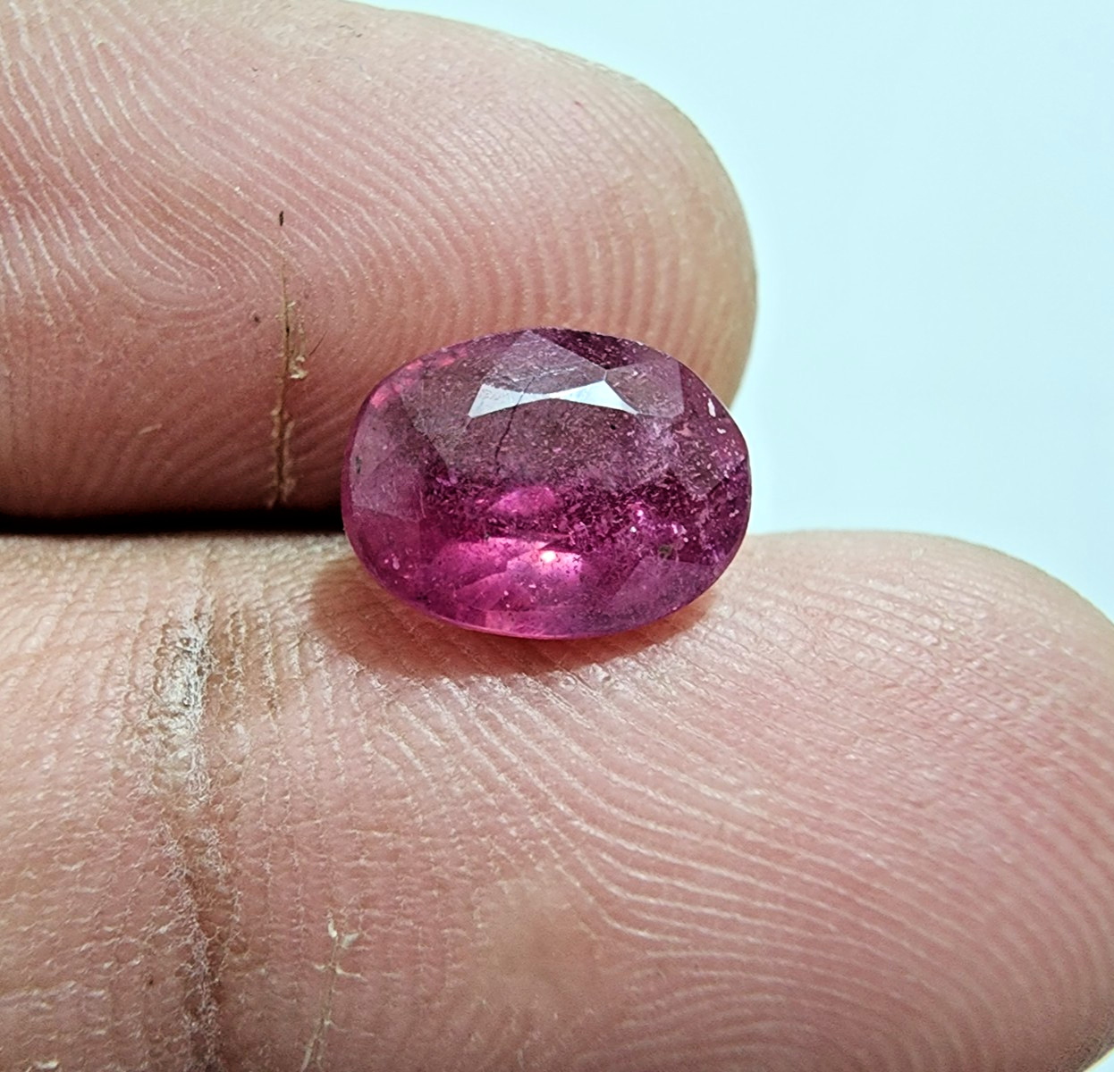 3.55 Crt Attractive A+ Blood Red Ruby Faceted Oval Cut Gemstone Jewelry For Ring