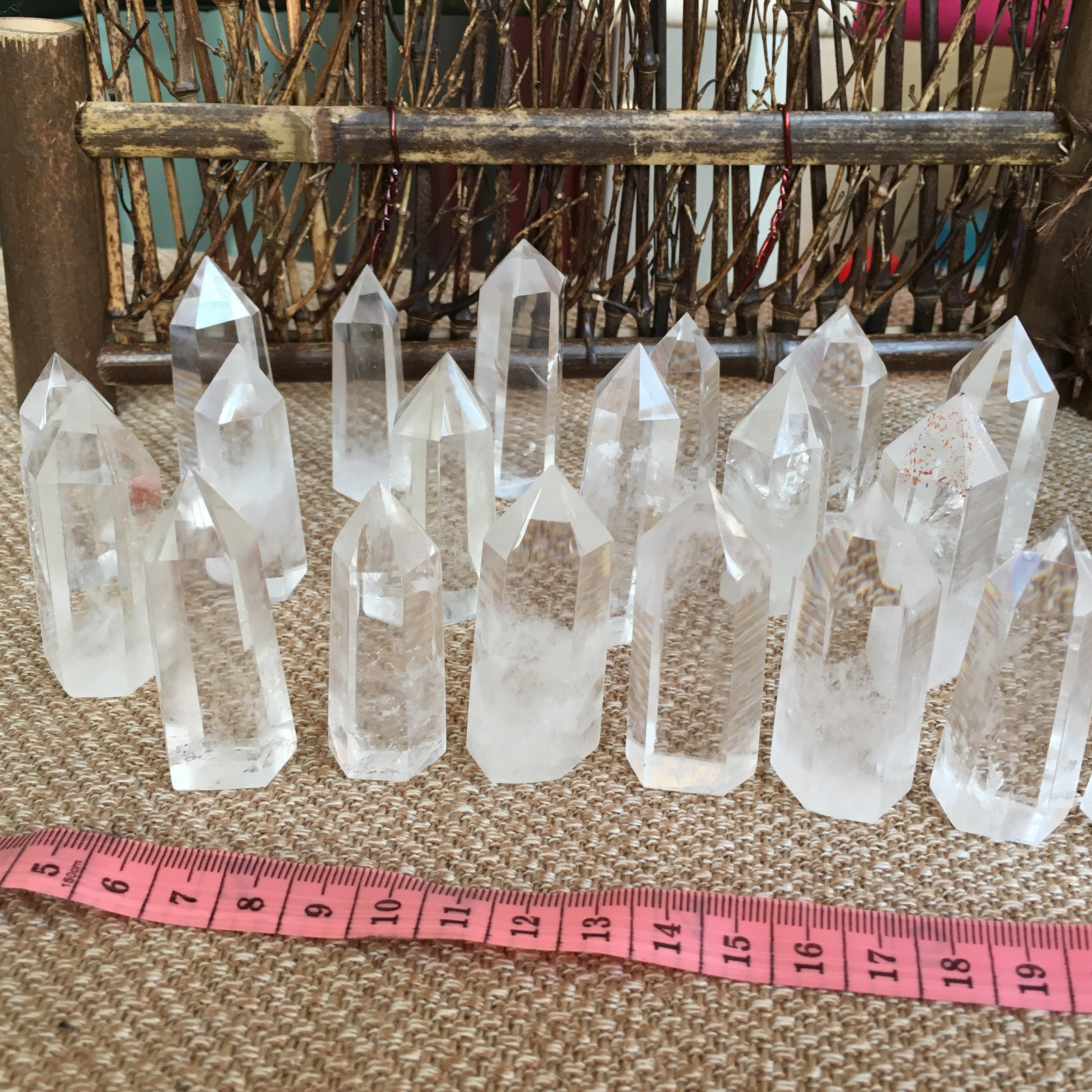 20pcs natural clear quartz obelisk crystal wand point healing 40-60mm