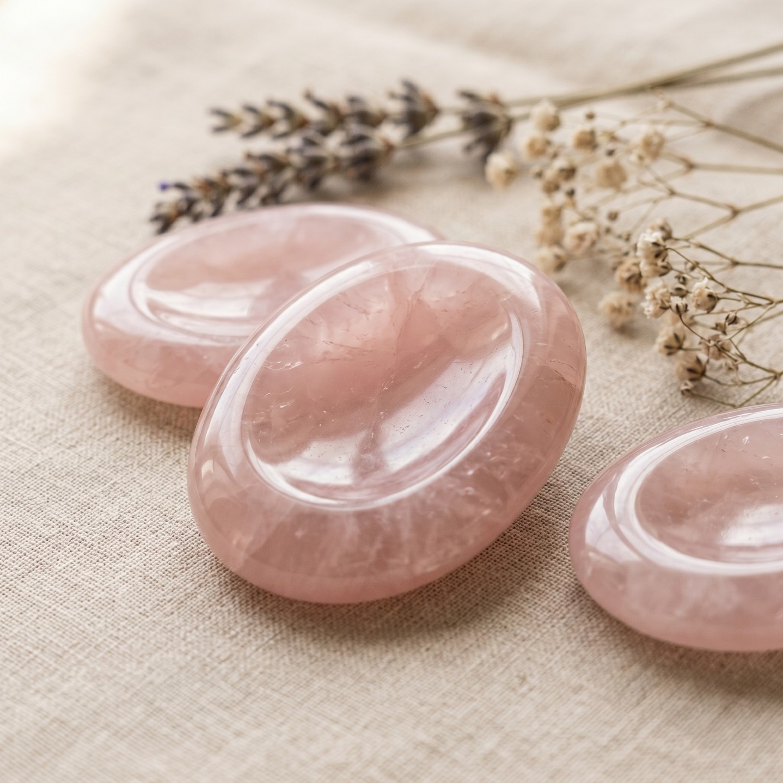 1PC Natural Polished Crystal Worry Stone Stress Relief Pocket Healing Stone