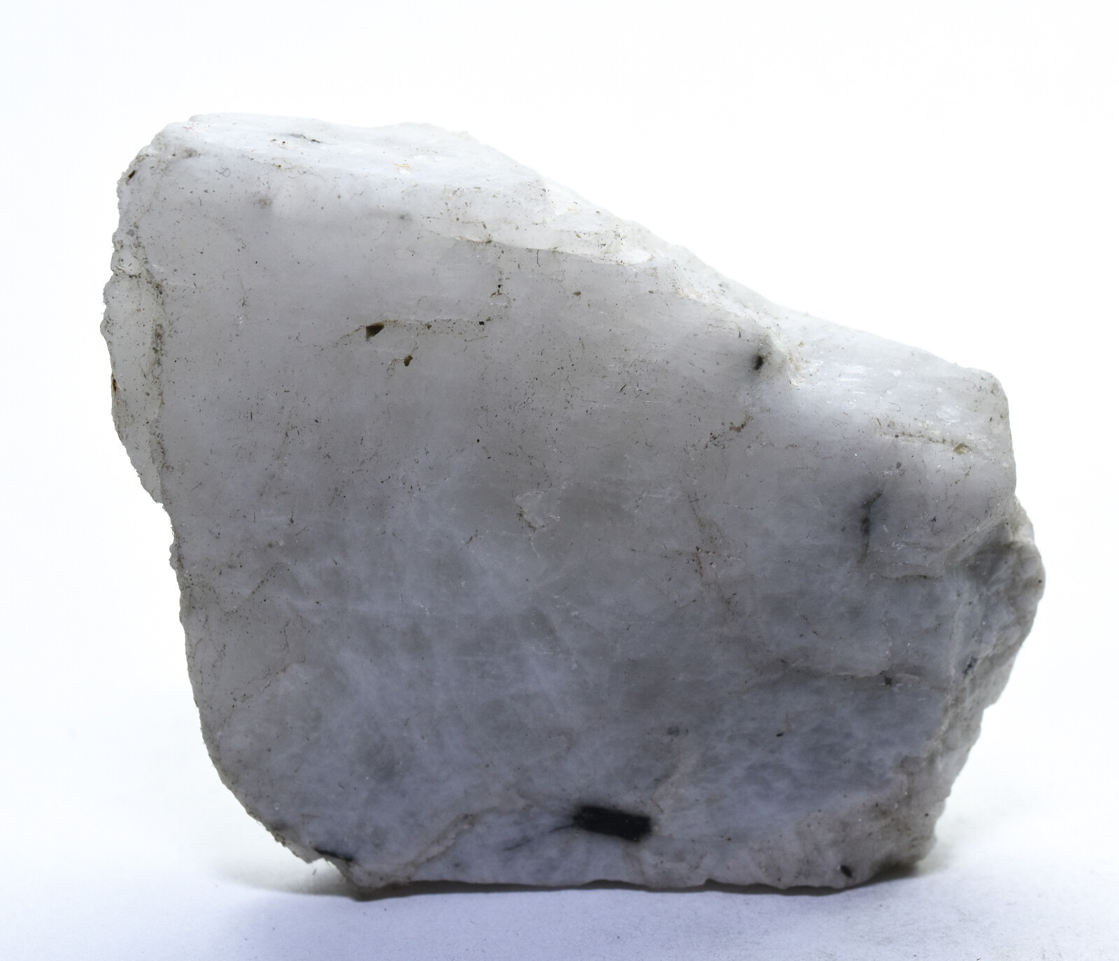 105g White Rainbow Moonstone Rough Sparkling Feldspar Gemstone Mineral – India