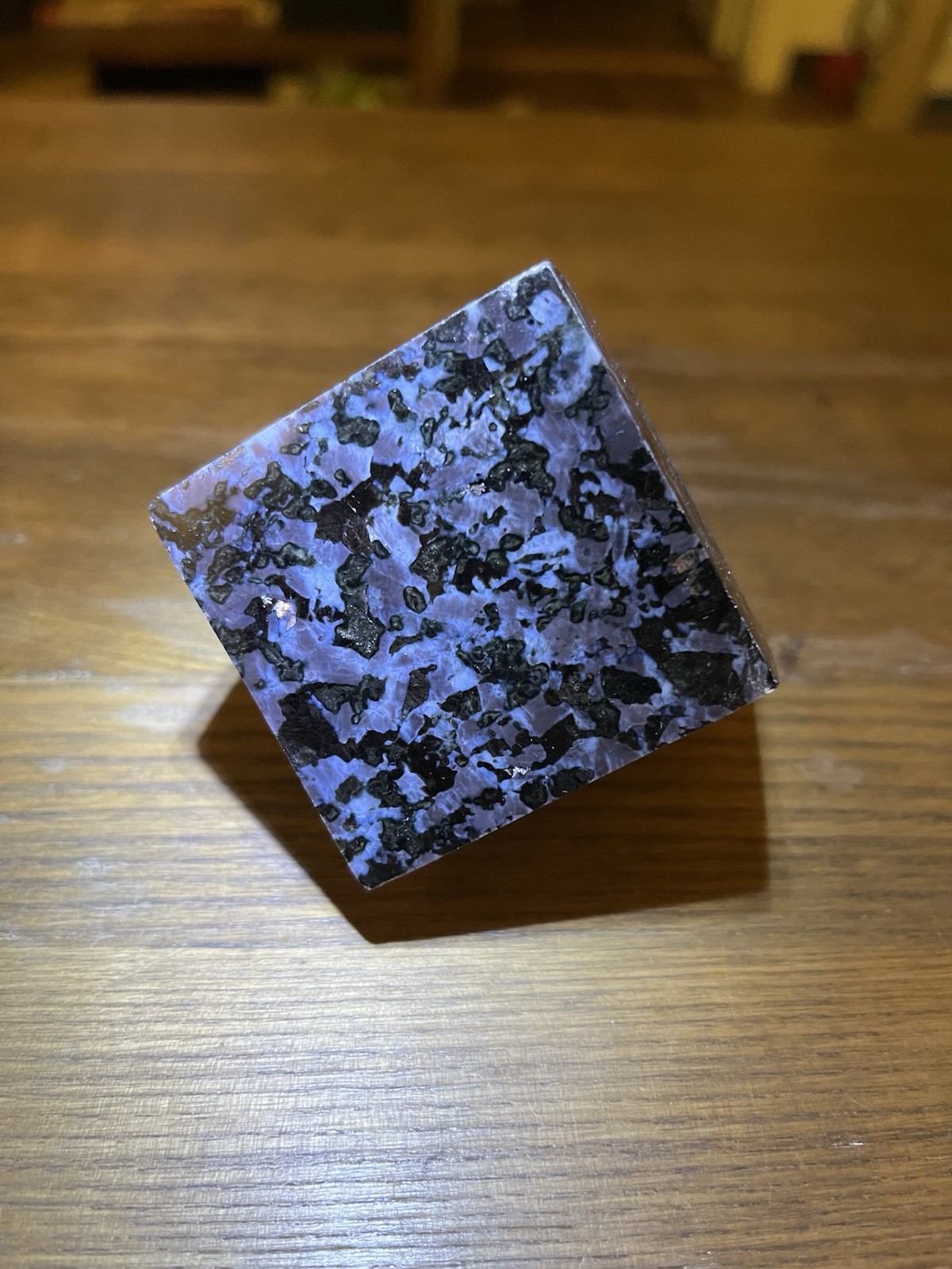 Mystic Merlinite AKA Indigo Gabbro Crystal Floating Cube Carved Gem