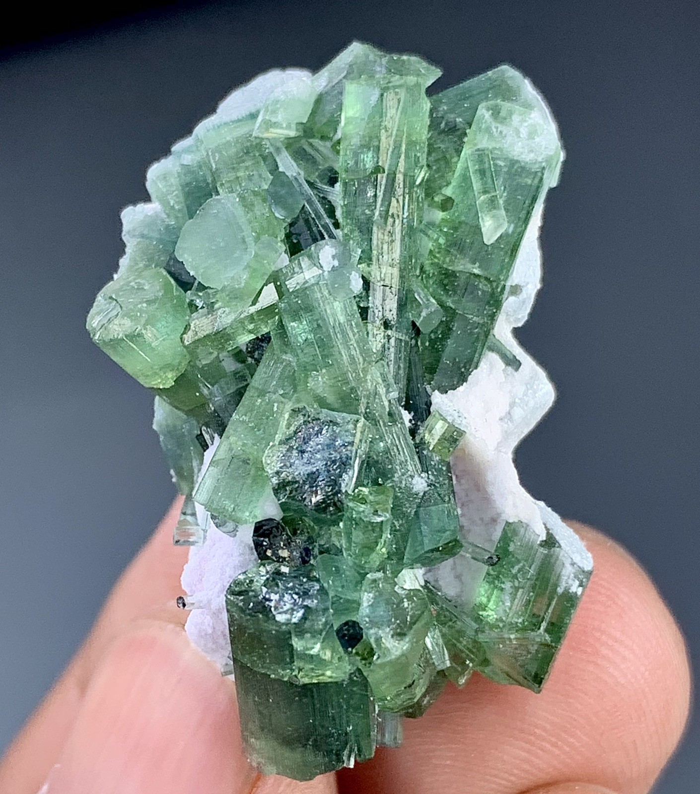 14 Gram Natural Tourmaline Crystal Bunch Specimen From Afghanistan.