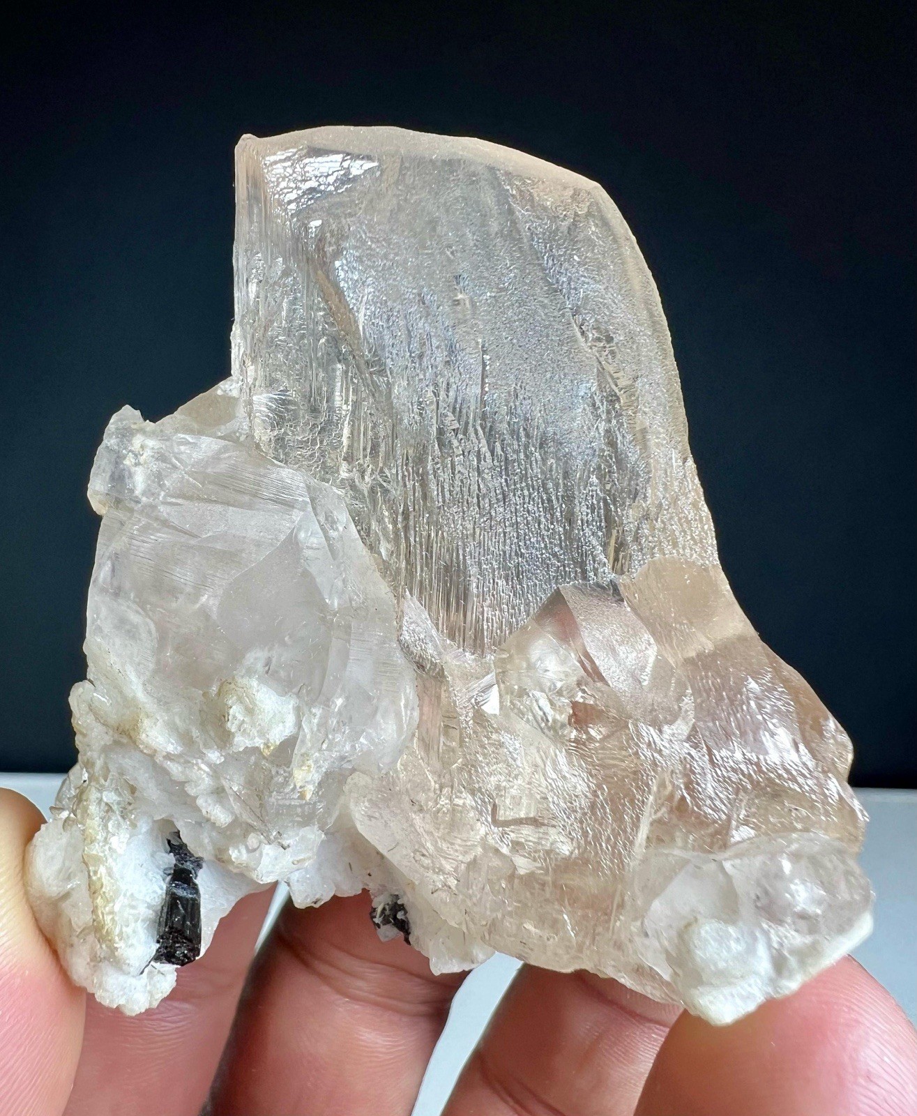 155 Gram Terminated Eye Clean Topaz Etched Topaz Huge Crystal From Skardu @PAK