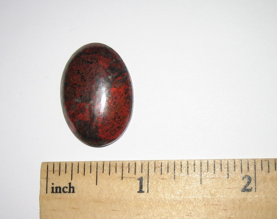 26mm x 18.5mm POLISHED NATURAL CUPRITE STONE CABOCHON FROM MEXICO 28.5carats *A
