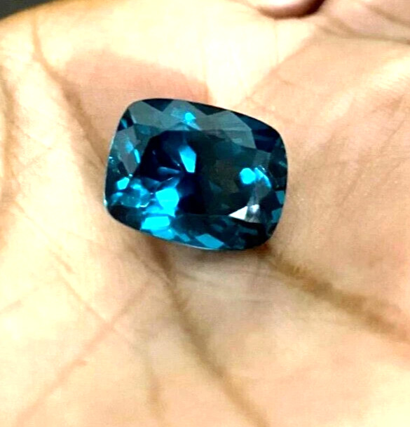 6.50 Indicolite Blue Green Tourmaline Cushion Loose Gemston 5x4x3mm For Jewelry
