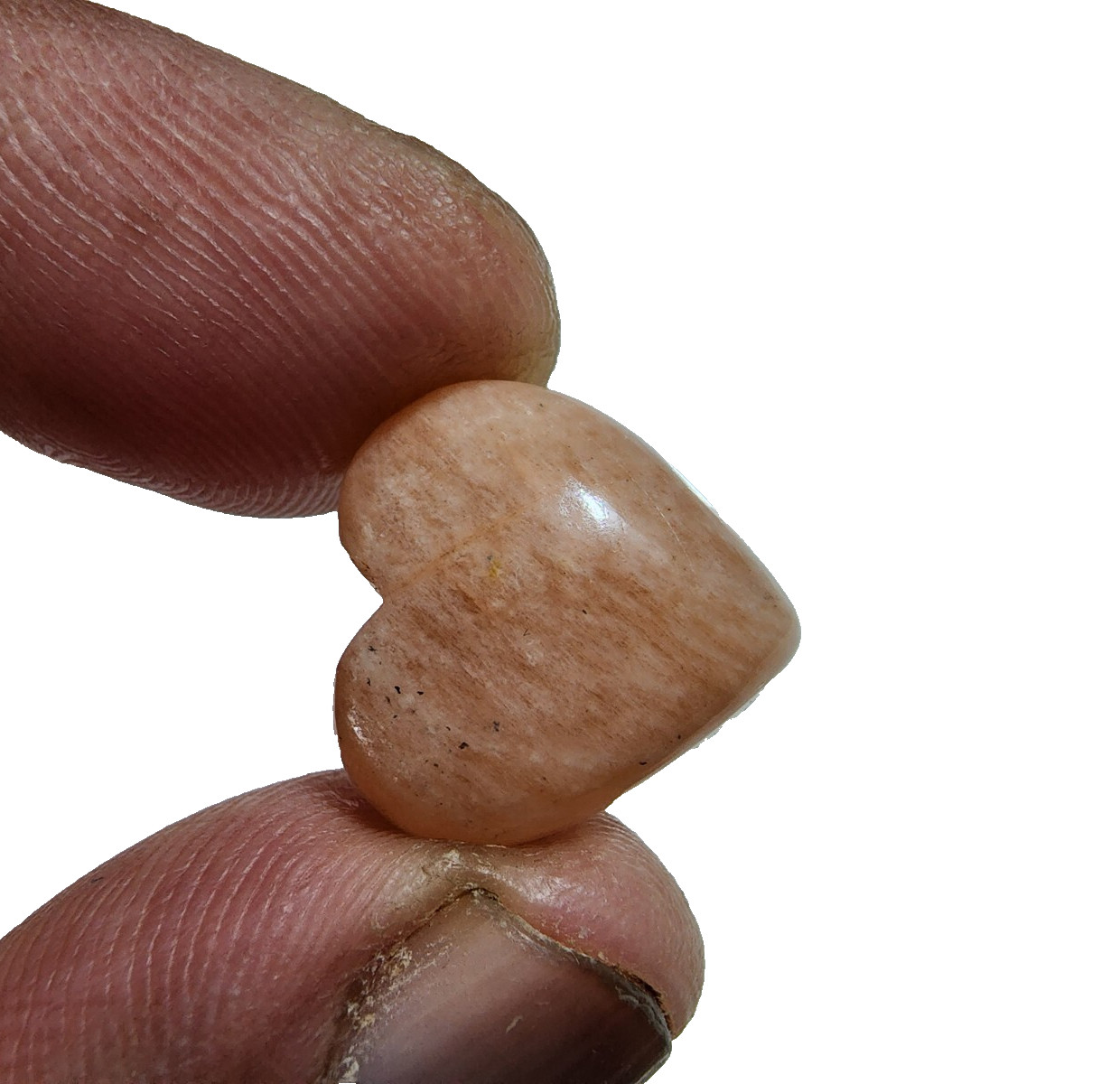 14 Crt Ultimate Rare Peach Amazonite Gemstone Cabochon Heart Shape Jewelry Stone