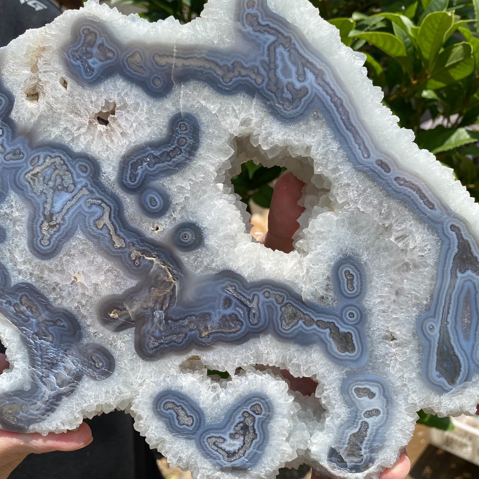 1880G Natural Moss Agate Slice Crystal Quartz Mineral Decorate Energy Healing