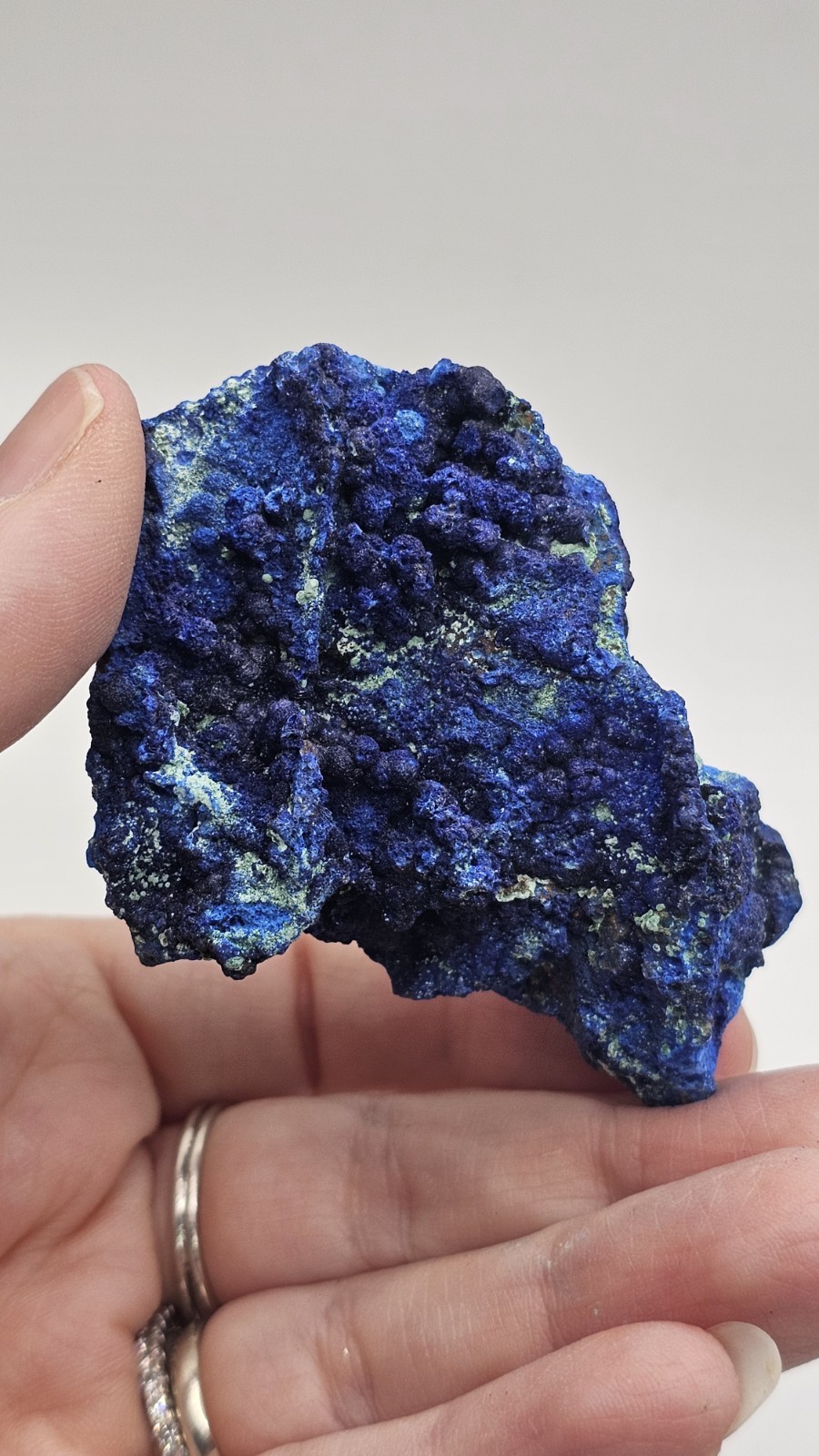 Rare blue Azurite crystal Specimen Bold raw rough 62g Pakistan 6.8cm