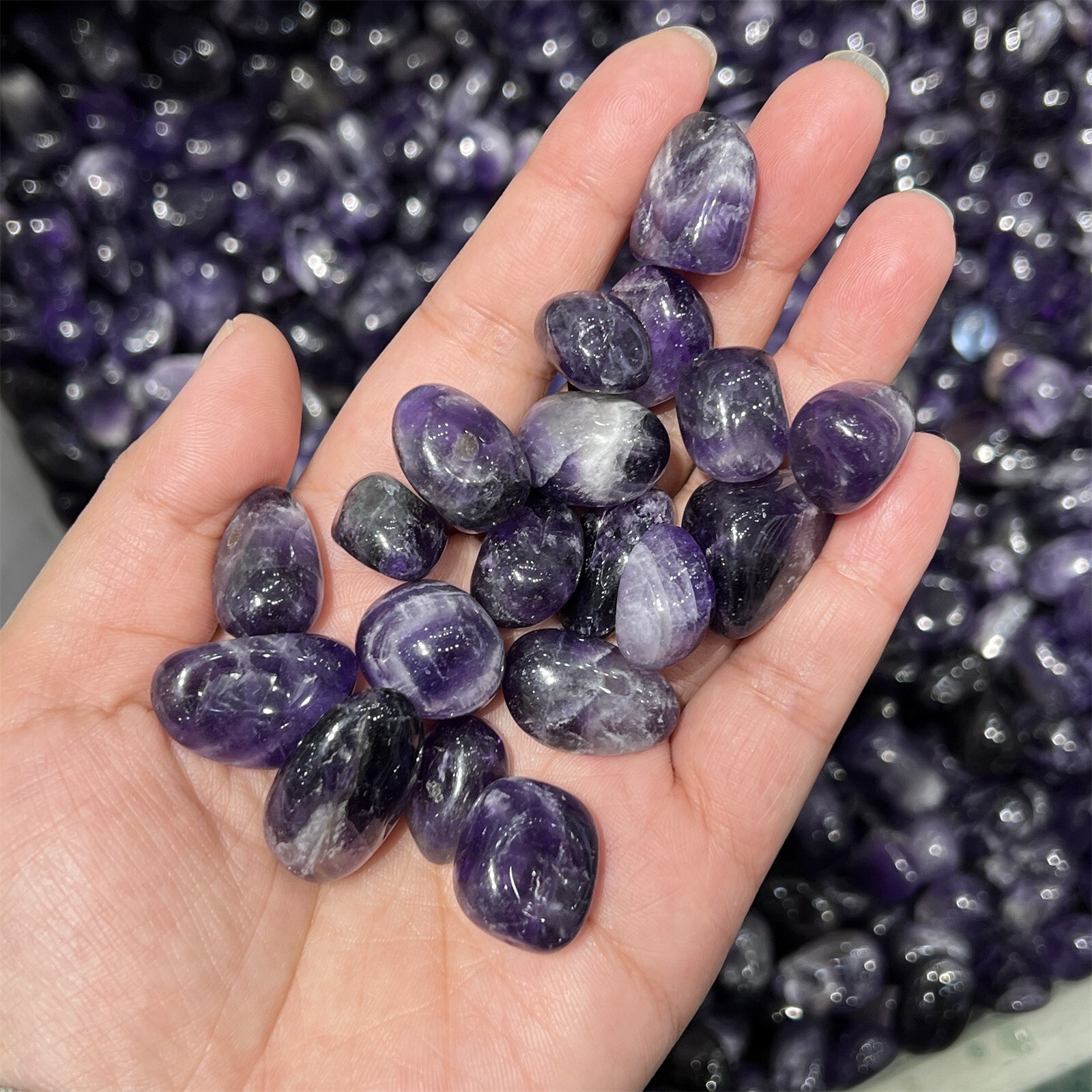 50g Natural Dreamy Amethyst Crushed stone crystal Energy Mineral Specimen gem