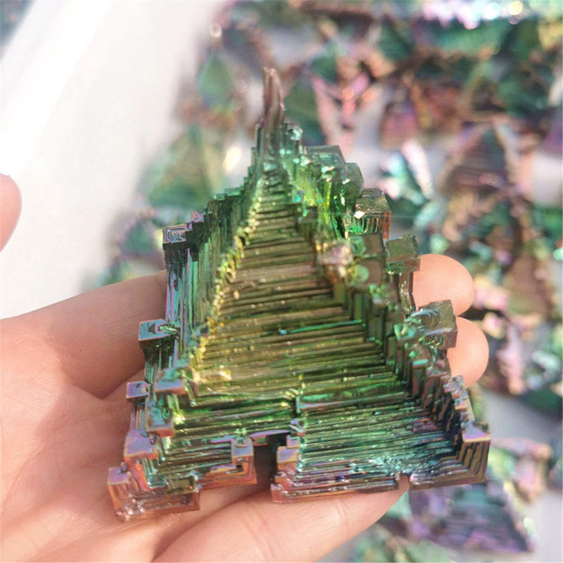 Natural Rainbow Aura Titanium Bismuth Mineral Stone Crystal Cluster Specimens