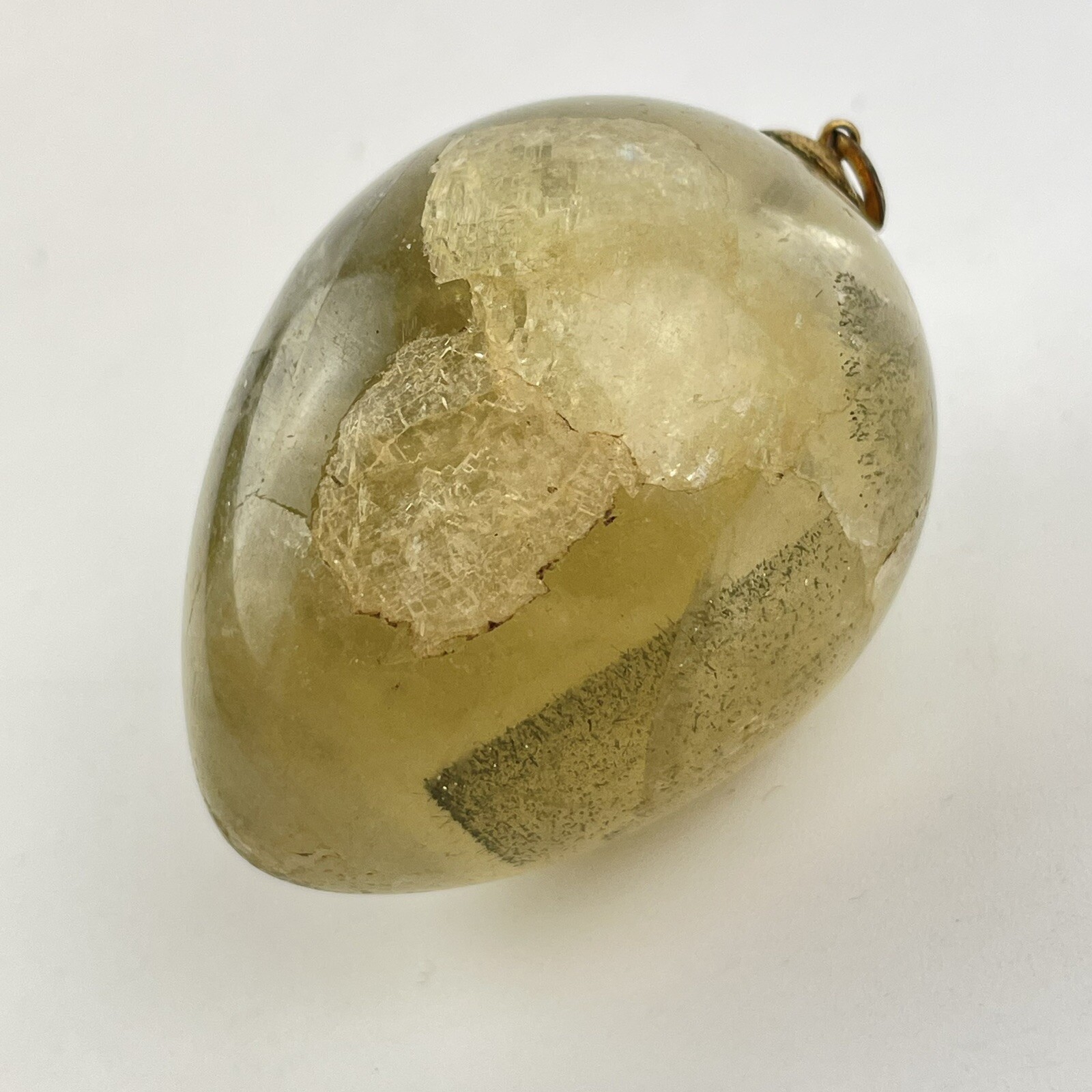 Antique Carved Rock Crystal ? Hardstone Specimen Egg 5.3cm X 3.5cm 122g