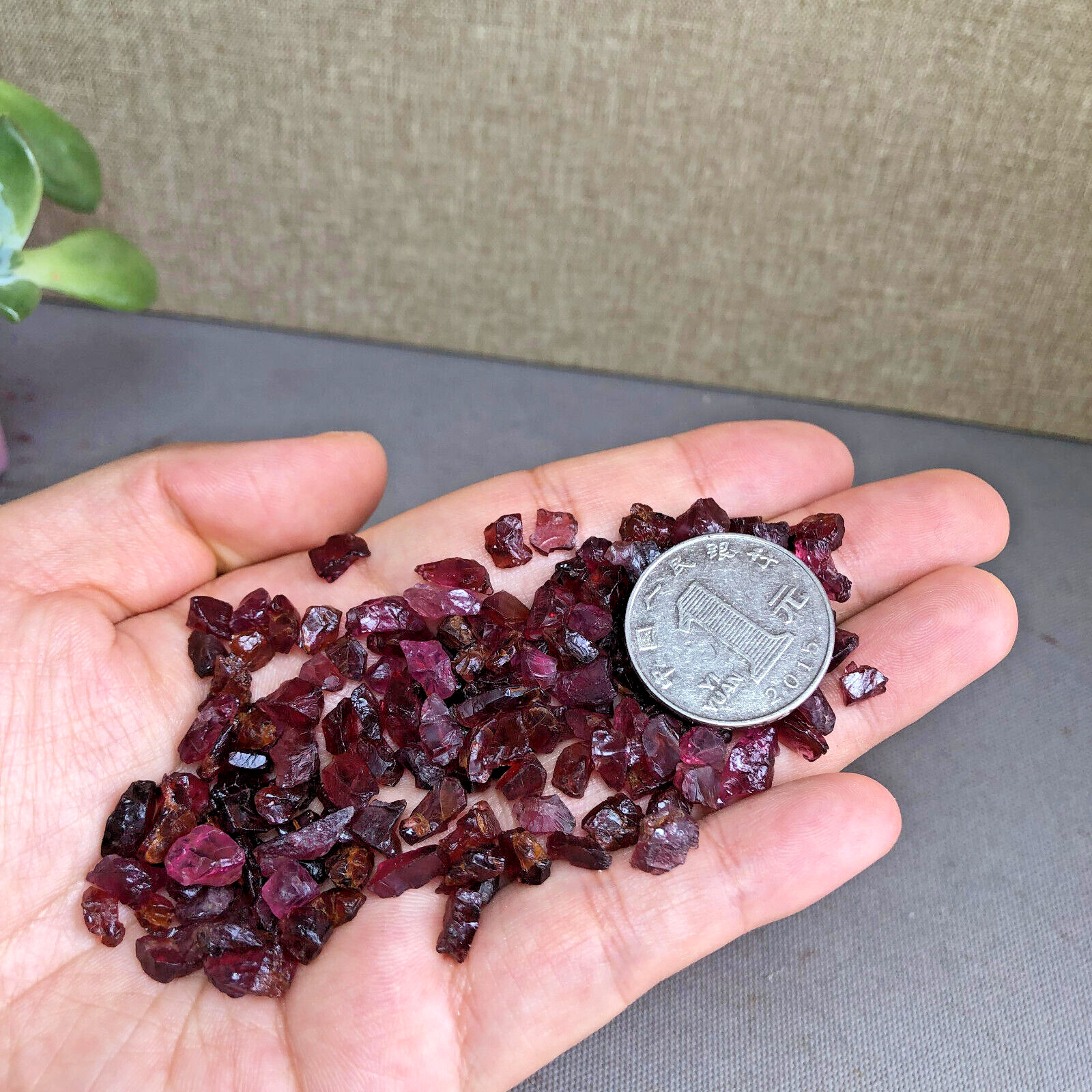 140+pcs Natural tiny Garnet gemstone pieces Crystal specimens 40g A2741