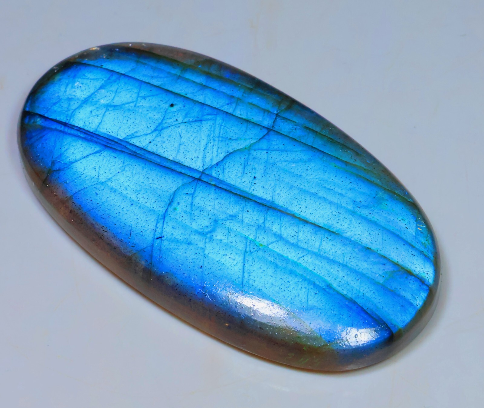 Natural Labradorite Pear , 0.5″- 4″ High Purple Multi Flash, Pick a Size