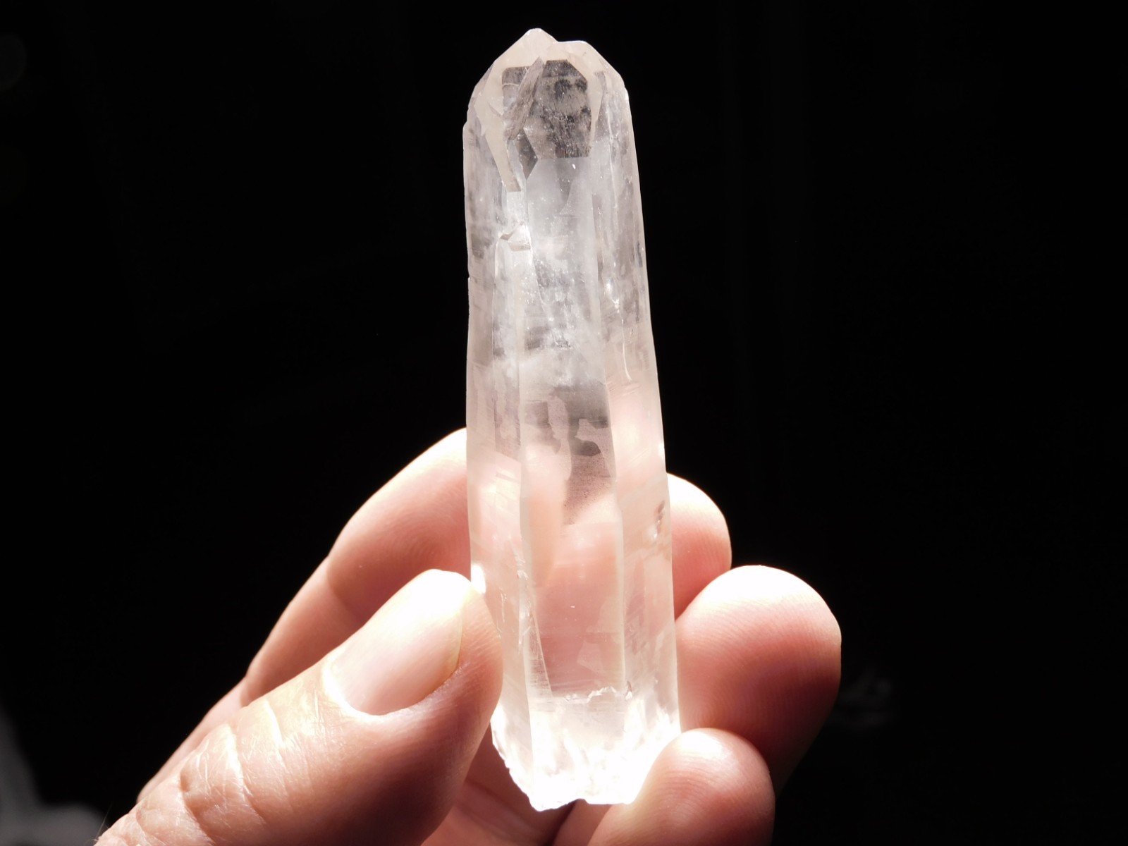 Long! Translucent! QUARTZ Crystal TWIN 100% Natural Brazil 46.1gr