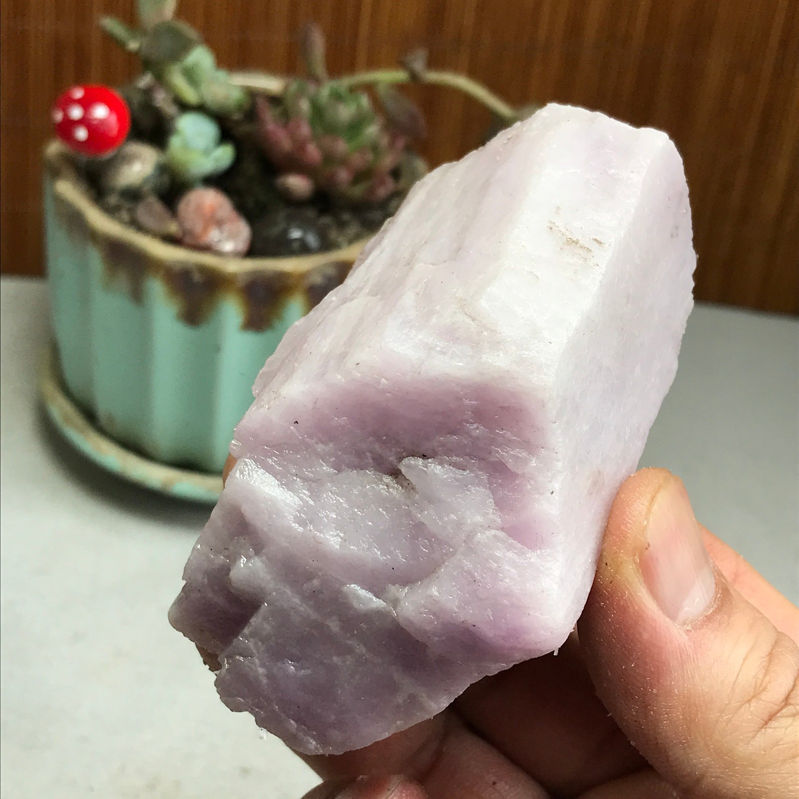 75-47-37mm NATURAL ROUGH KUNZITE PINK SPODUMENE CRYSTALS 207g A4612