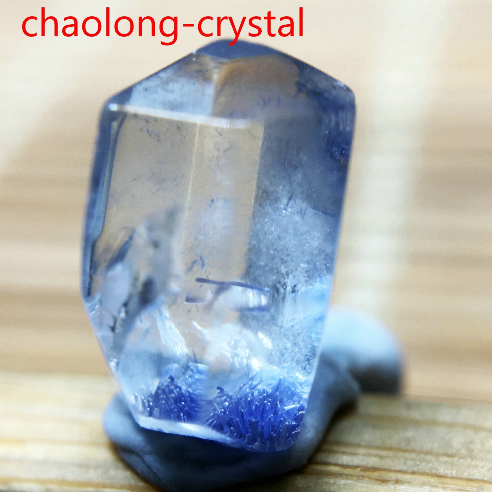 1.8Ct Very Rare NATURAL Beautiful Blue Dumortierite Quartz Crystal Specimen 687
