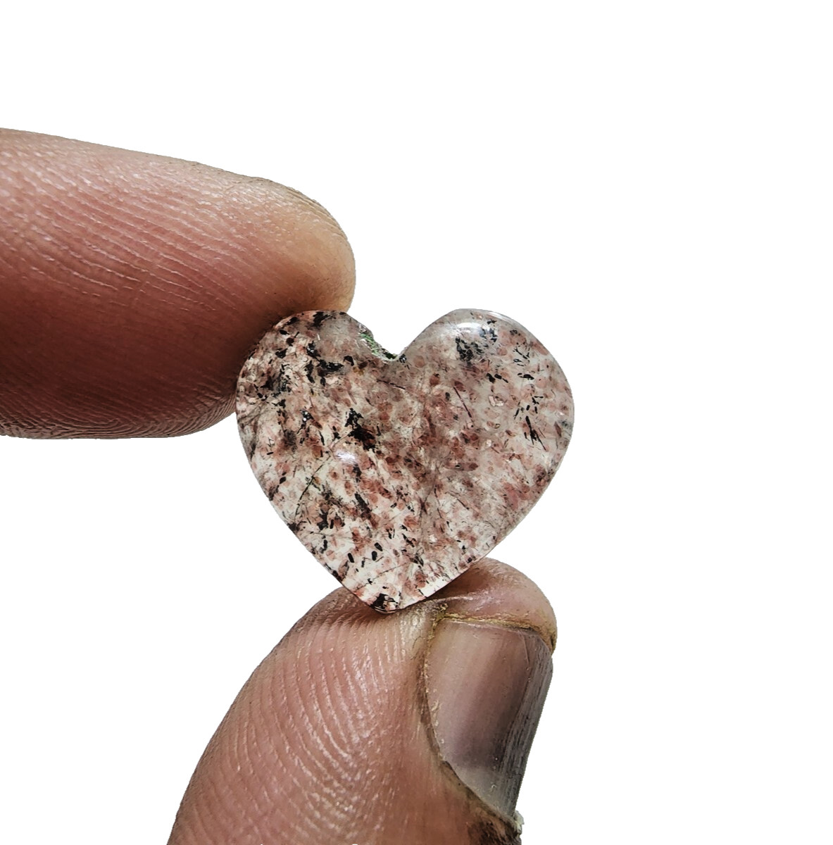 18 Crt Attractive Strawberry Quartz Crystal Heart Shape Loose Gemstone Jewelry