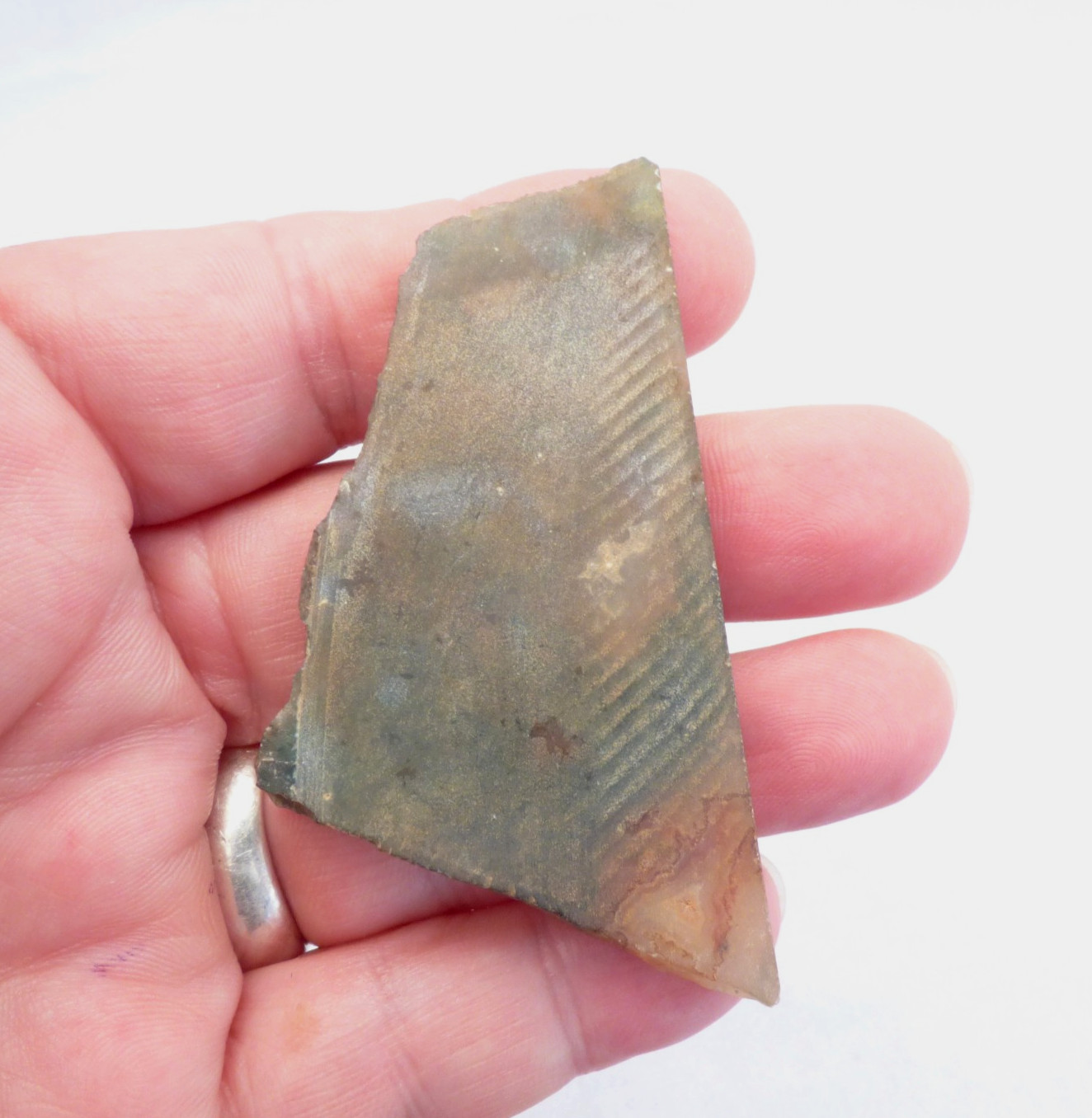 Red Green Moss Agate Slice UNPOLISHED For Collector or Lapidary 6.5cm x 3.5cm