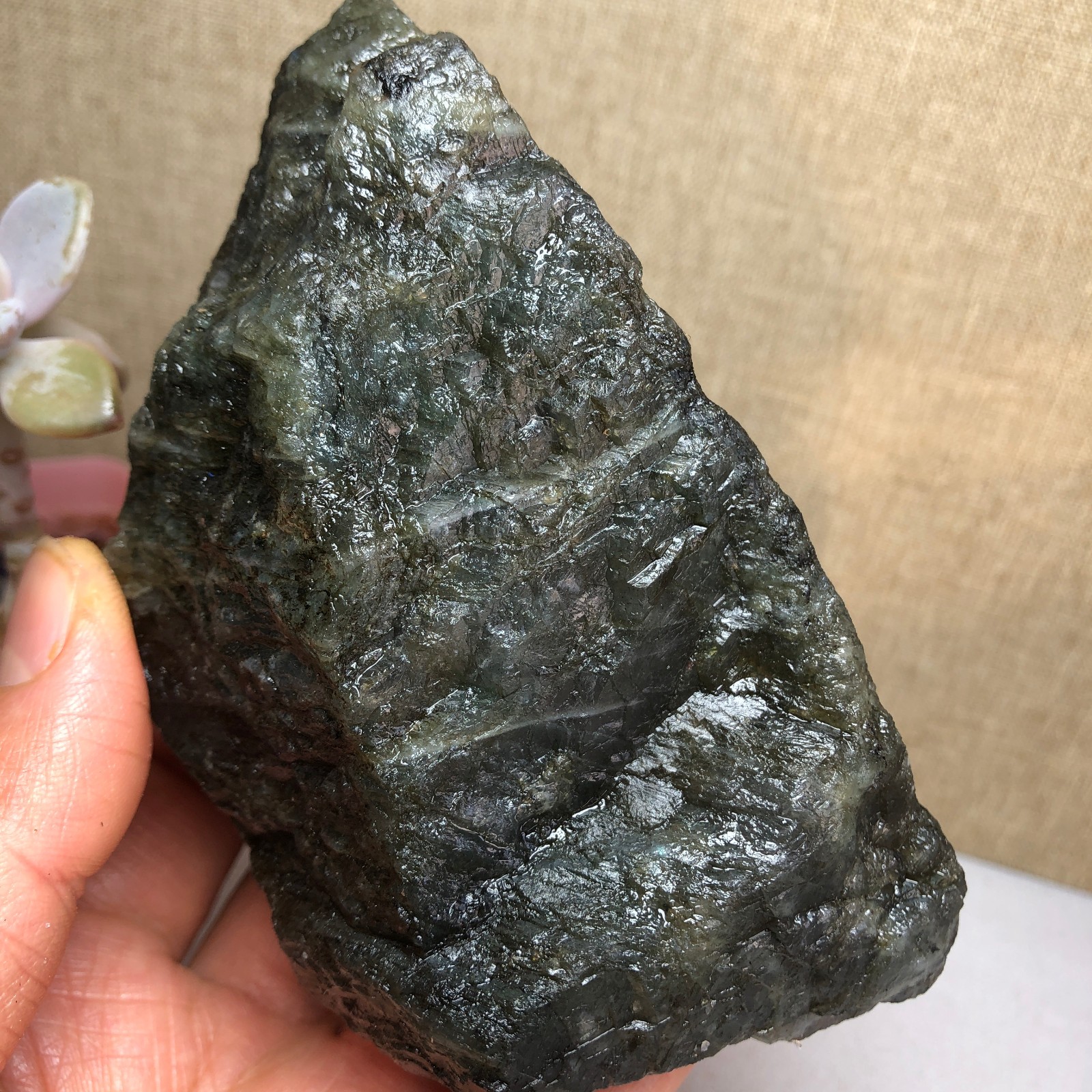 88mm Natural Labradorite Crystal gemstone rough original Specimen 424g A2629