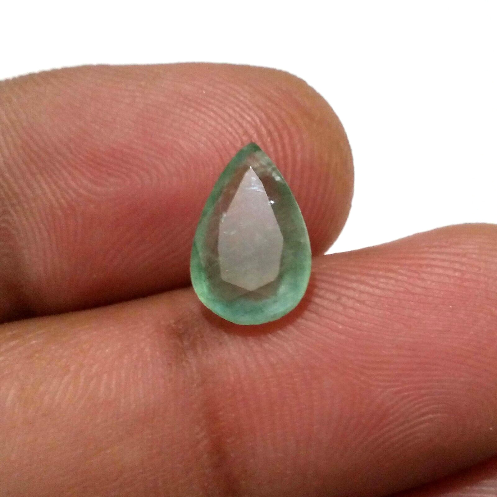 Attractive Glowing Colombian Emerald Faceted Pear Shape 2.15 Crt Loose Gemstone