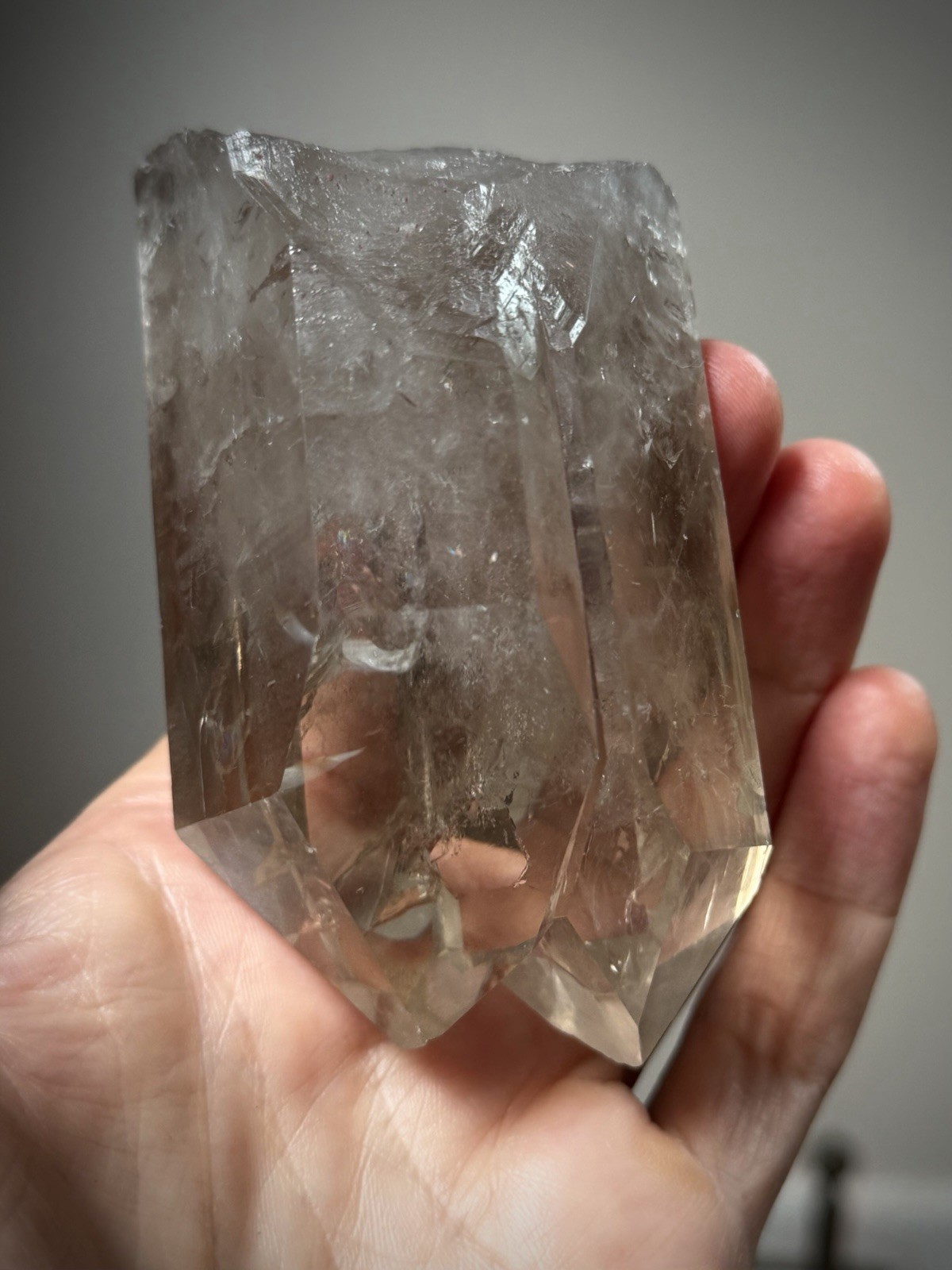 Twin Quartz Crystal Natural Smoky Quartz Rainbow Quartz Crystal Twin Quartz