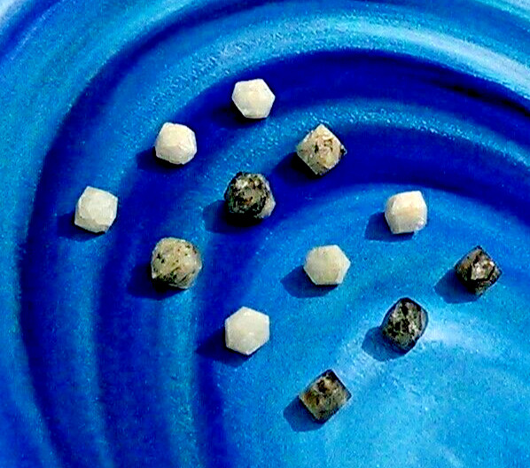 BLACK AND WHITE RHODIZITE UNITE! POWERFUL RHODIZITE CRYSTALS. CRYSTAL KIT GRIDS