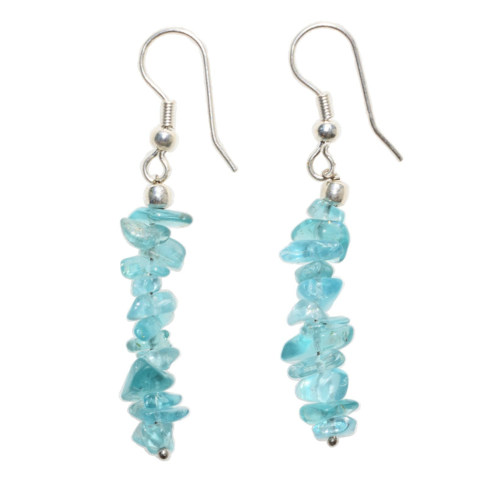 Charged Blue Apatite Jewelry Set – 18″ Necklace, 7″ Bracelet, 2″ Earrings