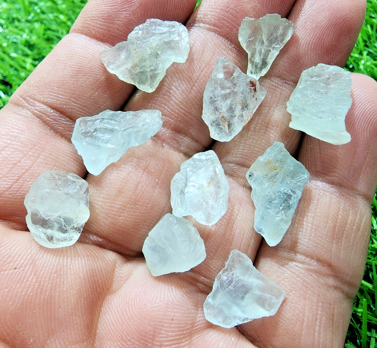 10Pcs Wonderful Aquamarine Gemstone Raw Lot 11-17MM Aquamarine Rough Stone Bulk