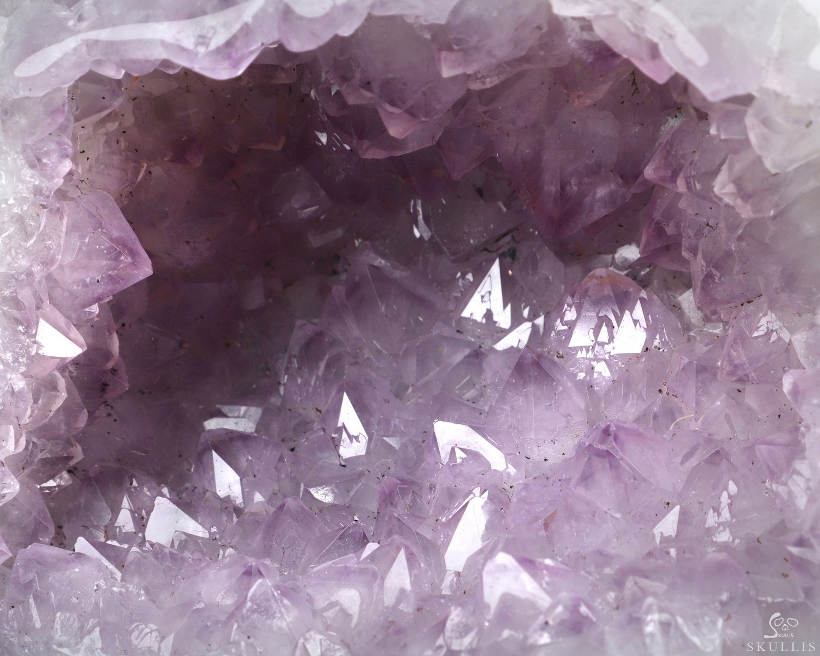 Super Realistic! Lifesized 7.0″ Agate Amethyst Geode Hand Carved Crystal Skull