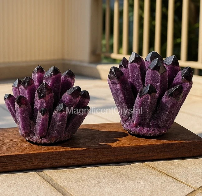 6PCS/SET 4.5lb+ Rare Quartz Cluster Natural Crystal Geode Home Decor Art Display
