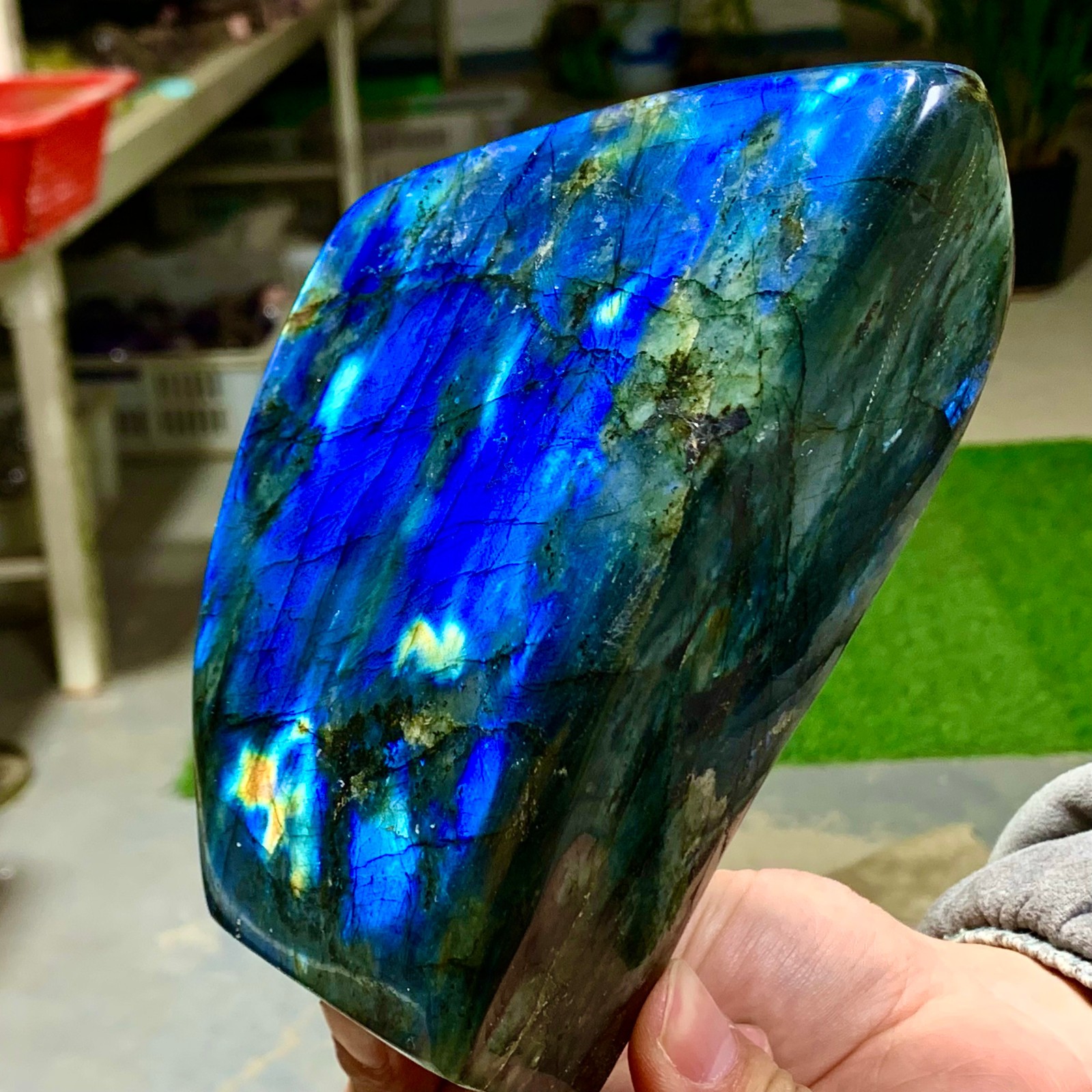 2.93LB Natural Gorgeous Labradorite QuartzCrystal Stone Specimen Healing
