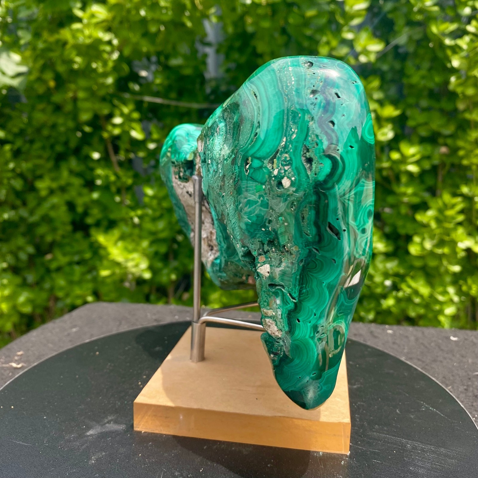 8.26LB Natural glossy Malachite transparent cluster rough mineral sample