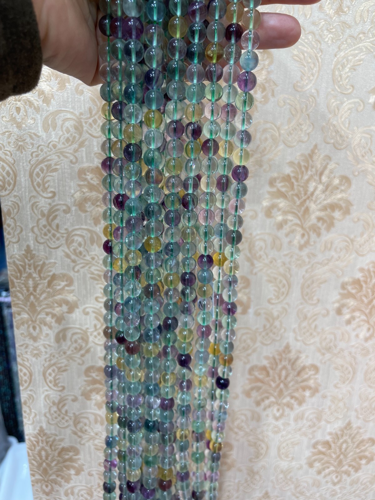 Natural Multicolor Fluorite About 50 PCS Beads Round Gemstone Loose Beads 8-9MM