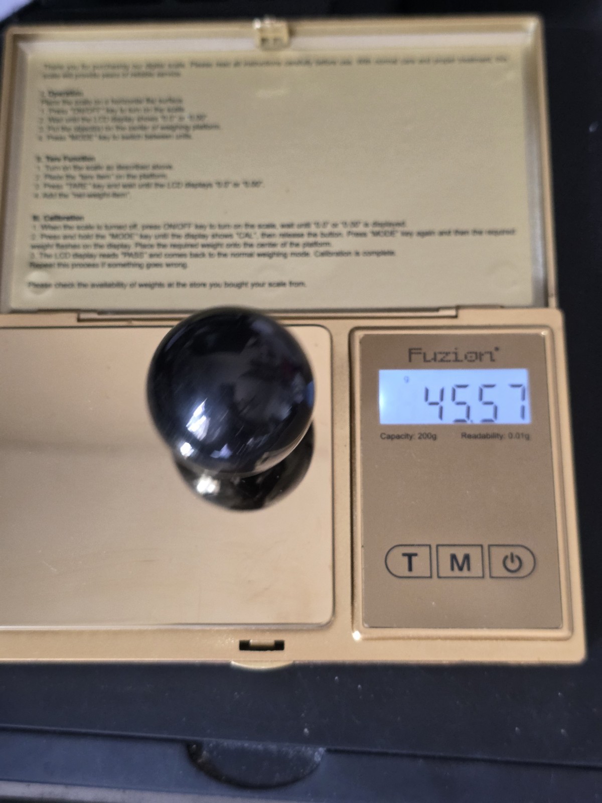 Rainbow Obsidian Sphere Crystal Ball Purple Sheen Flash mini 26mm 45g