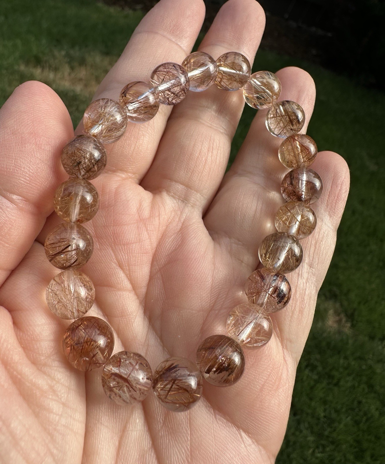 9mm+ Rutilated Quartz Bracelet
