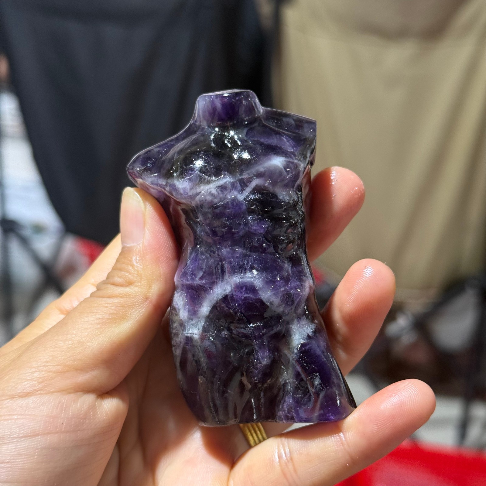2.8″ natural Dream Amethyst Male model Quartz Crystal Heal 1pc