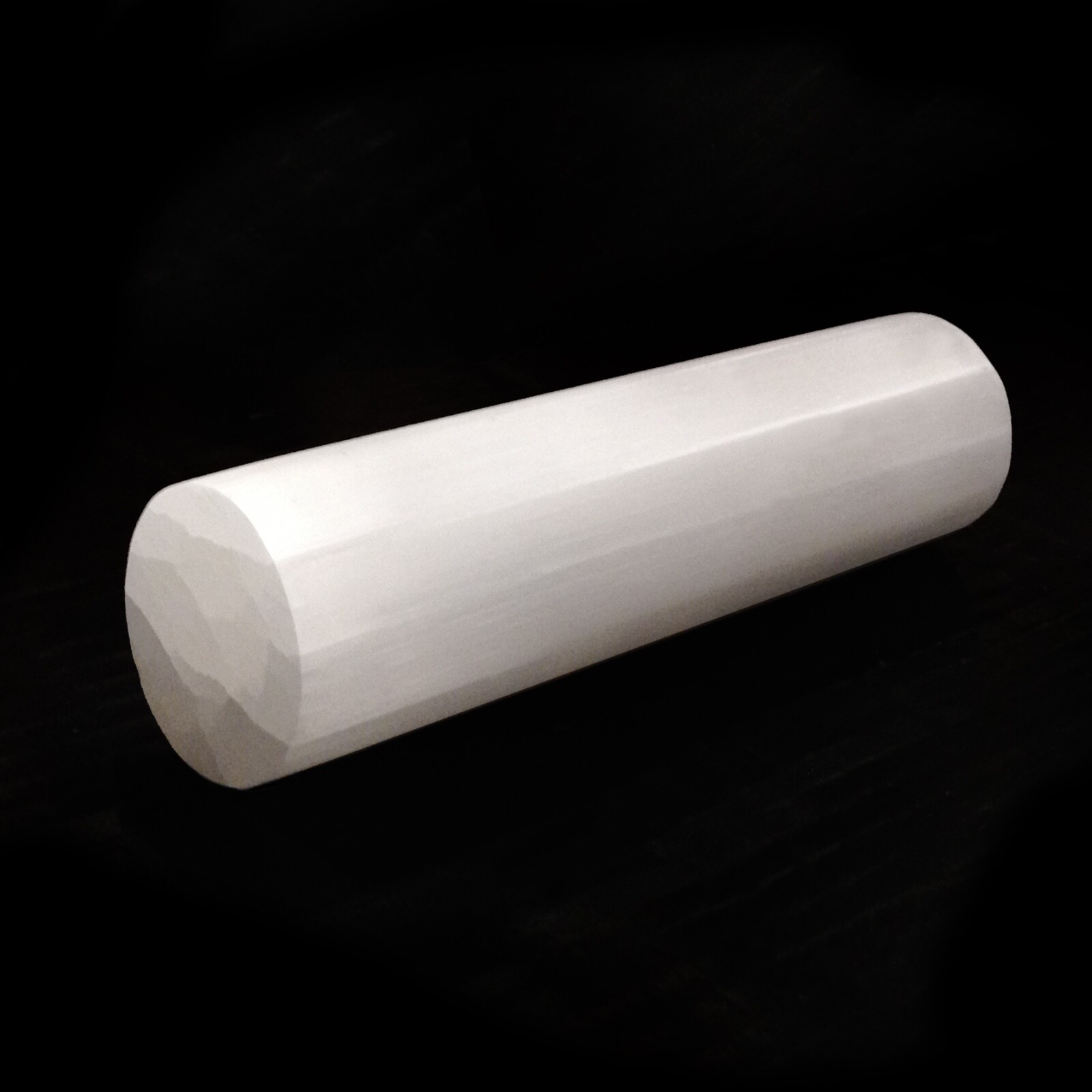 XL Selenite Tower Polished 6 ” Cylinder Selenite Harmonizer Crystal Column