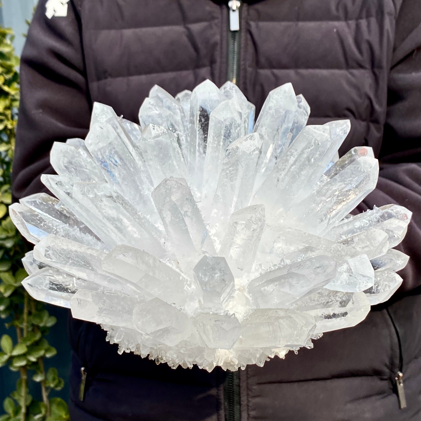 10.14LB Natural White Clear Quartz Crystal Cluster Rock Stone Specimens Reik
